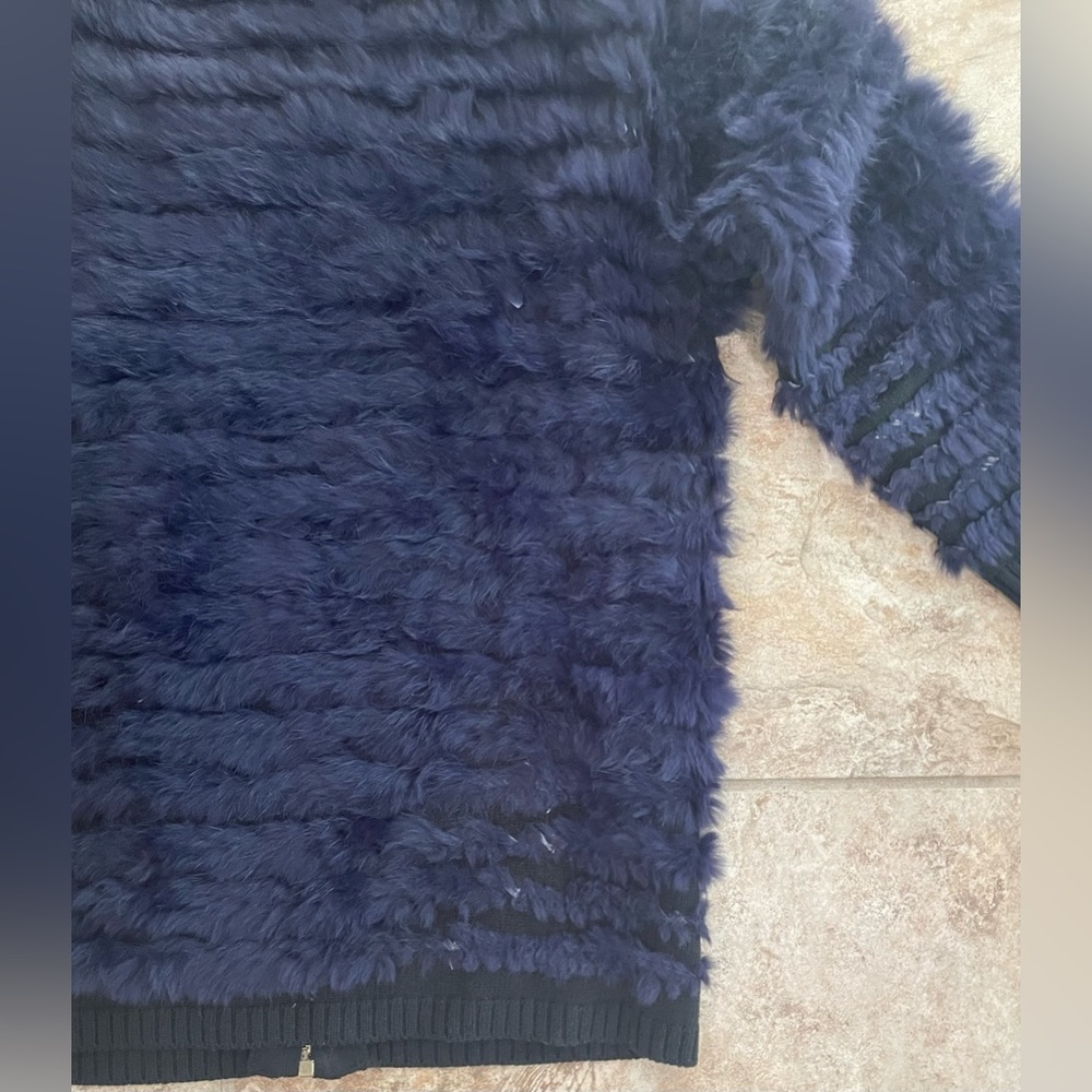 Sandro Rabbit Fur Knit Jacket - Picture 6 of 8